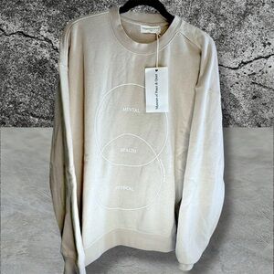 •New With Tags• Museum of Peace & Quiet Mental Health Physical Crewneck in Taupe